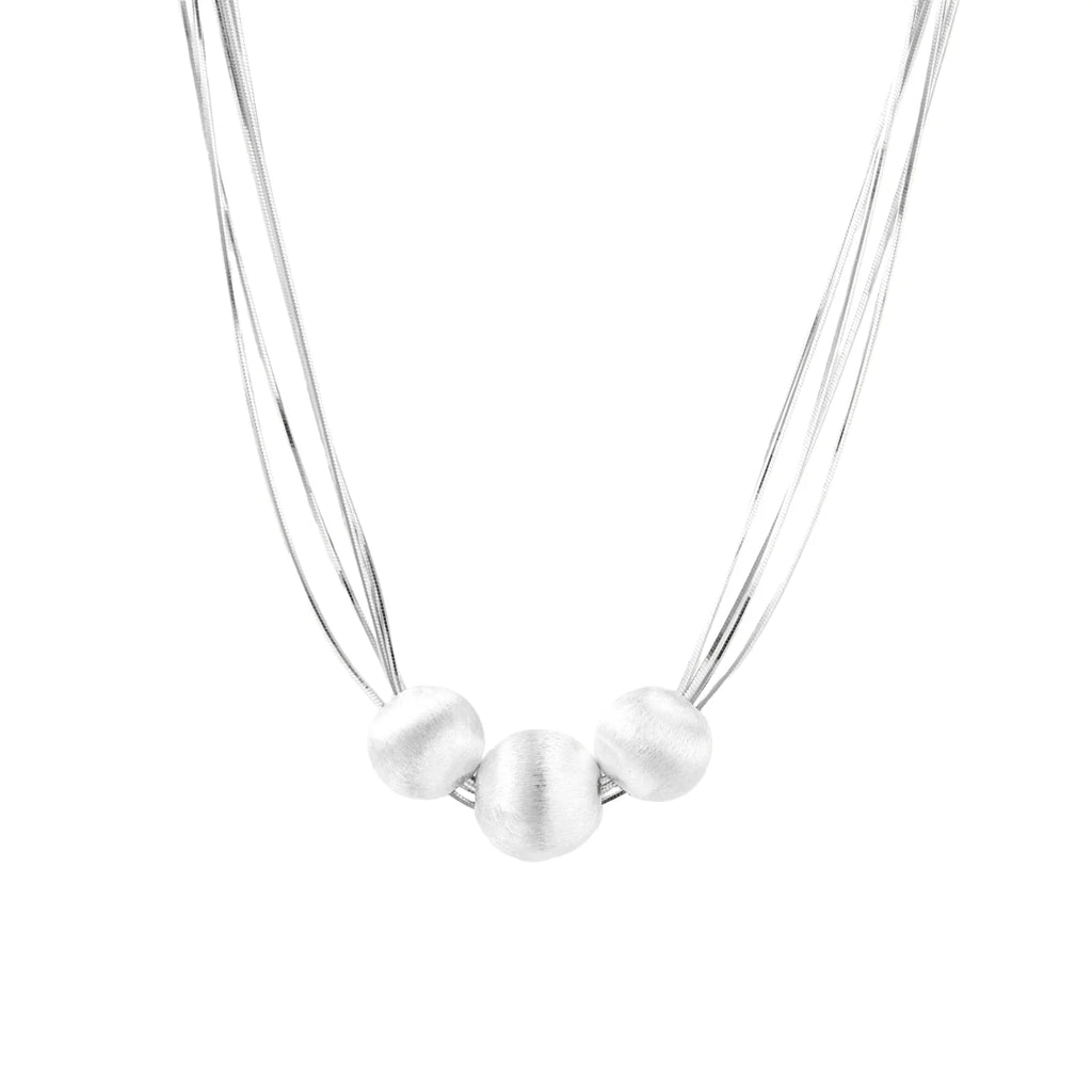 Silver Strand Layers Necklace