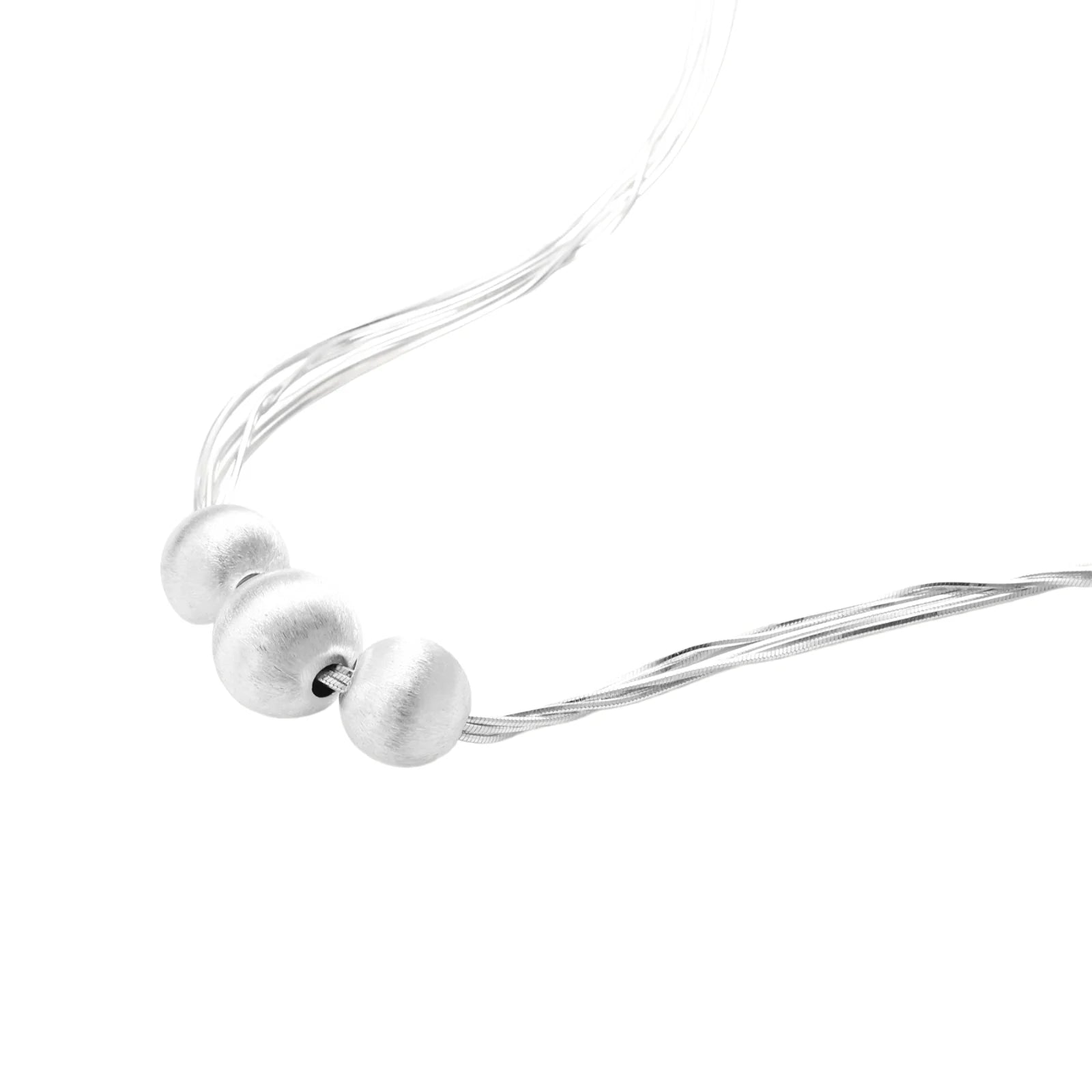 Silver Strand Layers Necklace