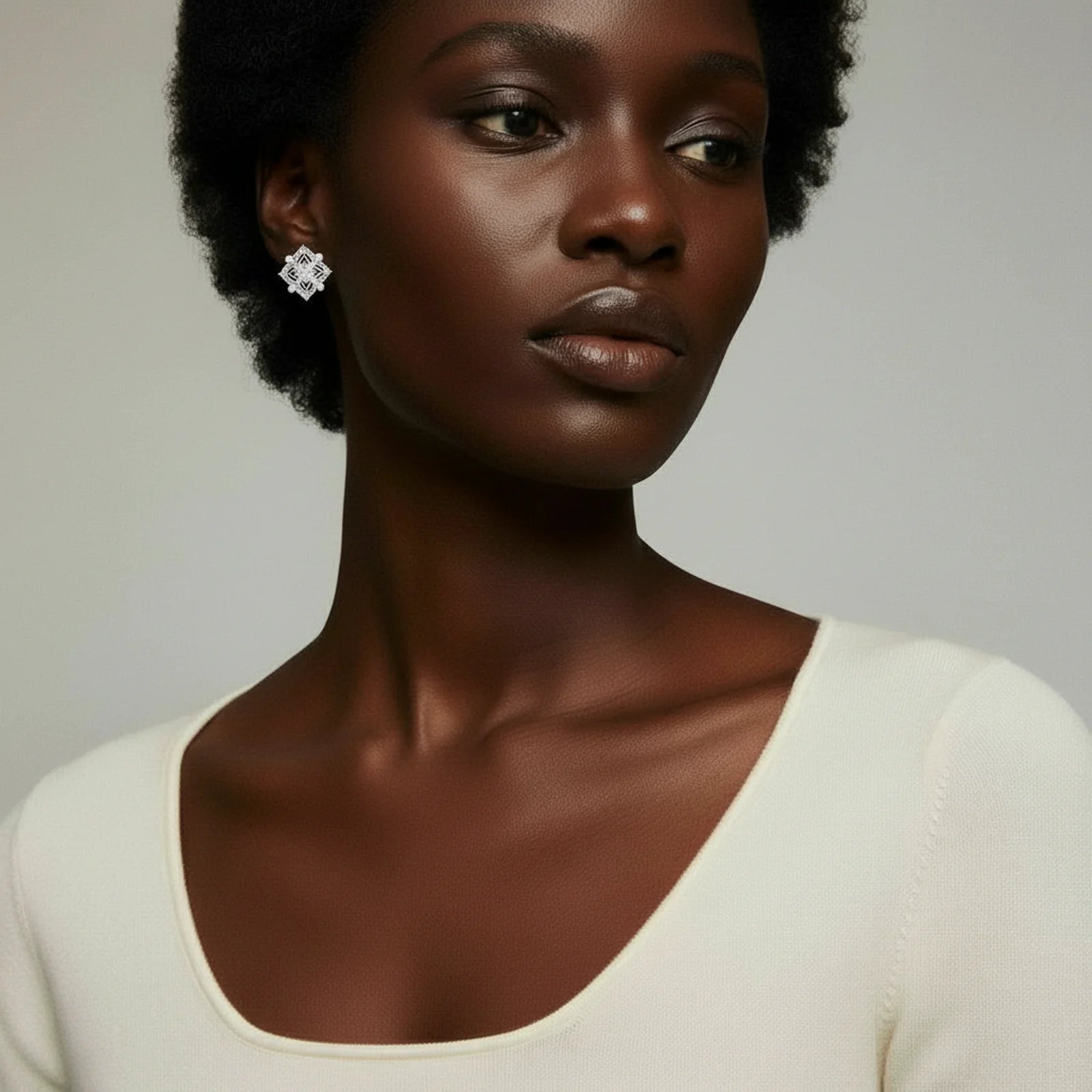 Celestial Pearl Cross Studs