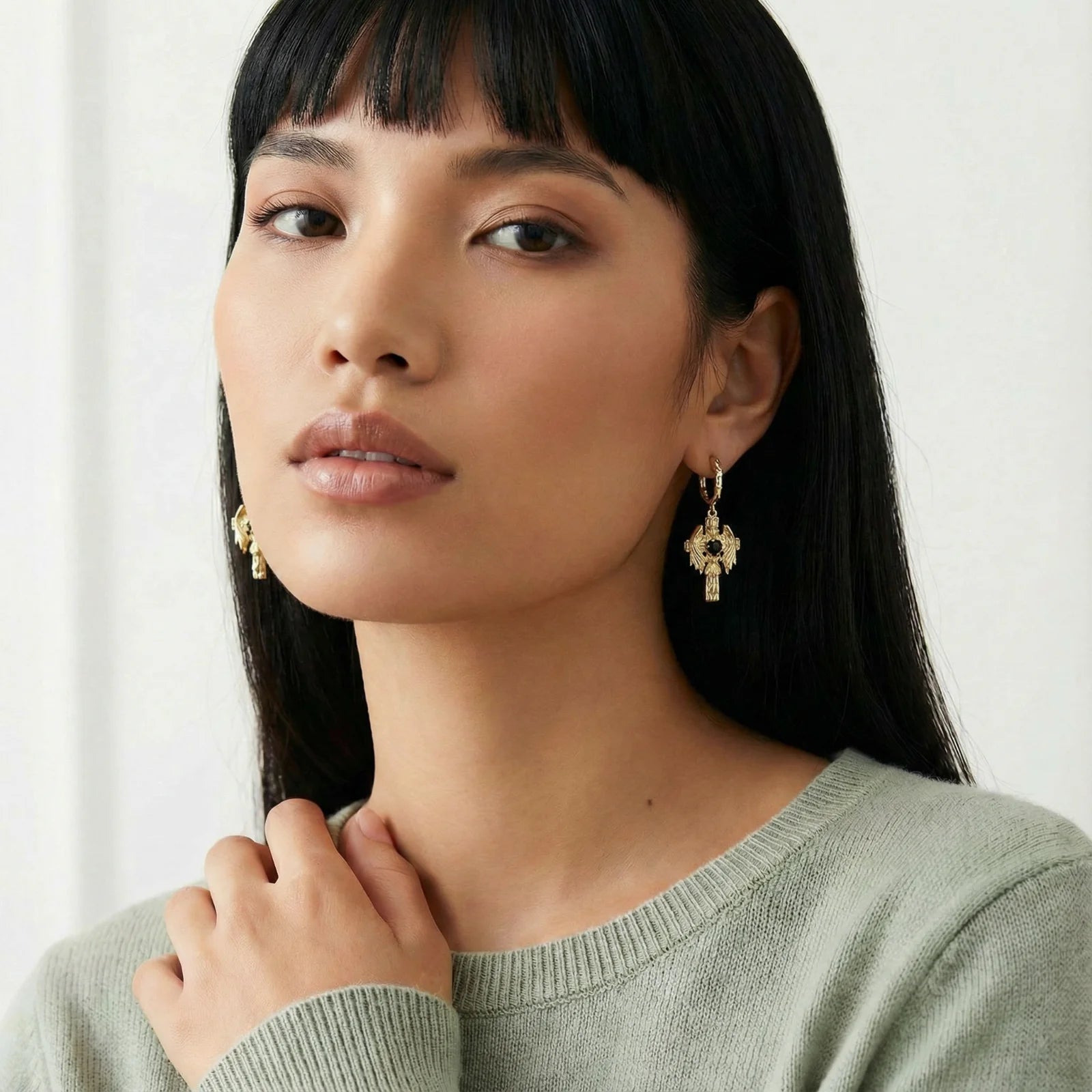 Angel Wings Drop Earrings