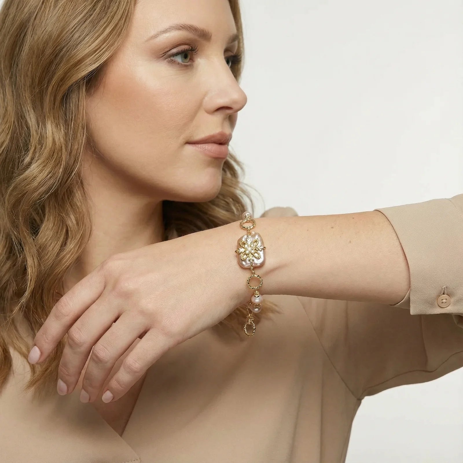 Baroque Pearl Bloom Bracelet