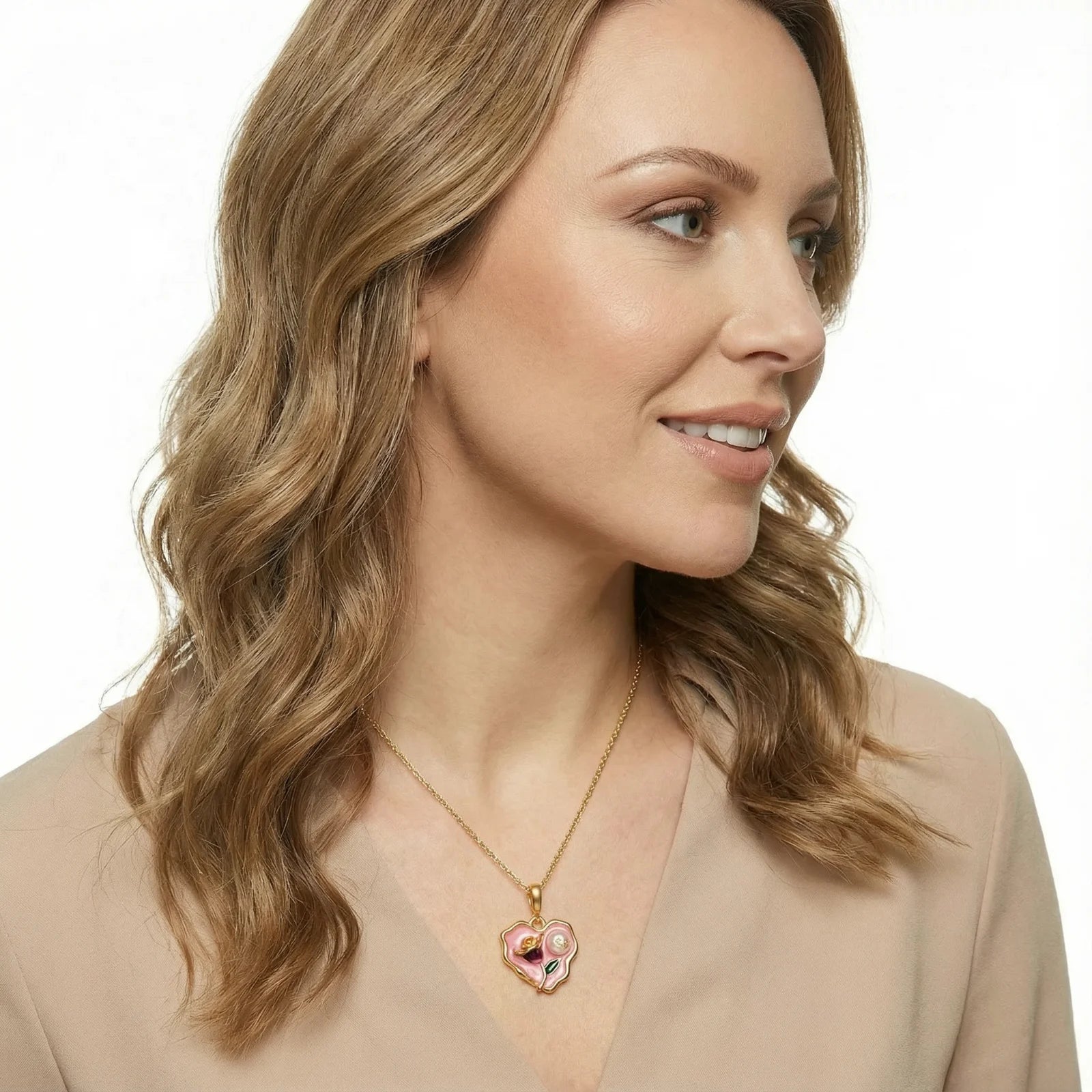 Rose Garden Heart Necklace