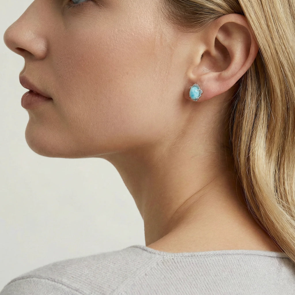 Larimar Dreams Studs