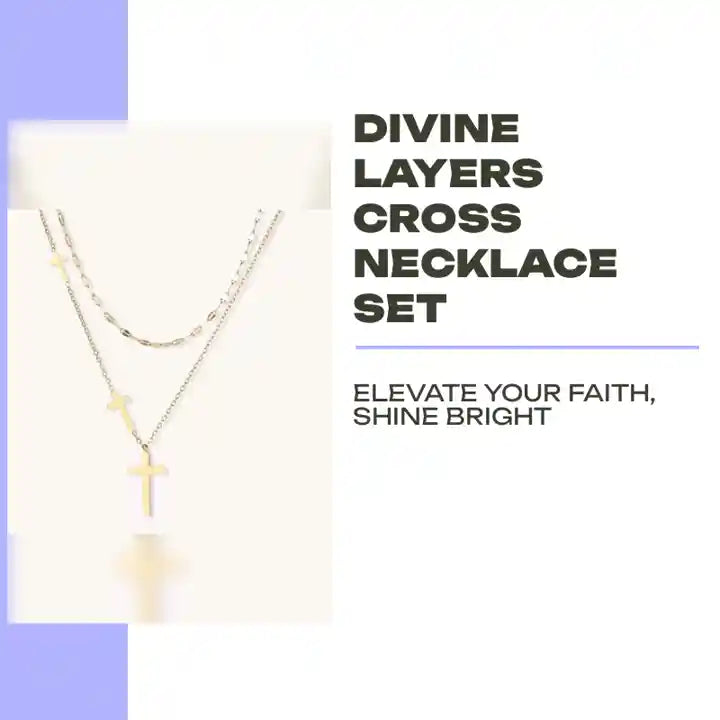 Divine Layers Cross Necklace Set by@Outfy