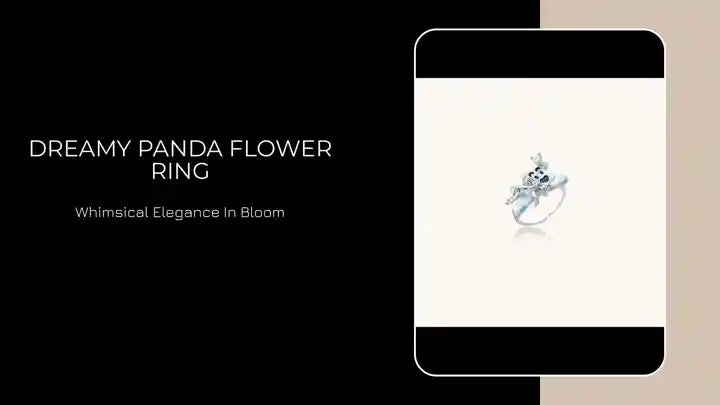 Dreamy Panda Flower Ring by@Outfy