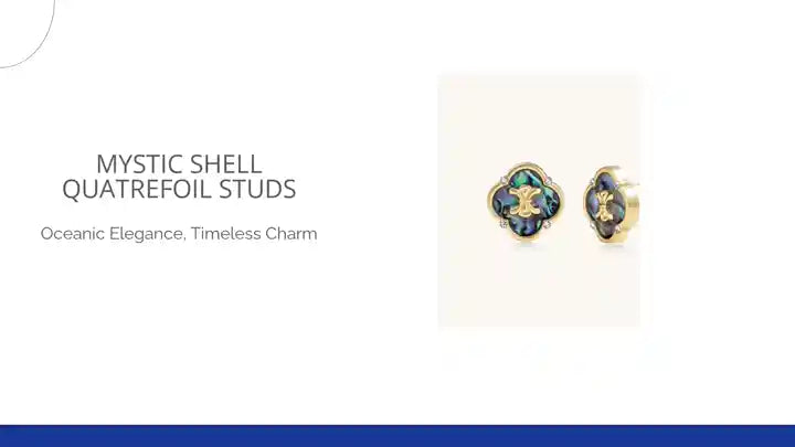 Mystic Shell Quatrefoil Studs by@Outfy
