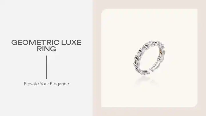 Geometric Luxe Ring by@Outfy