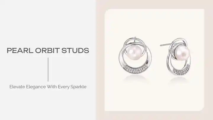 Pearl Orbit Studs by@Outfy
