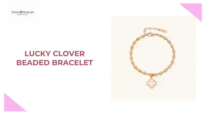 Lucky Clover Beaded Bracelet by@Outfy