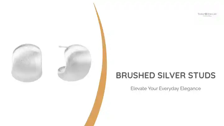 Brushed Silver Studs by@Outfy