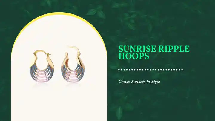 Sunrise Ripple Hoops by@Outfy