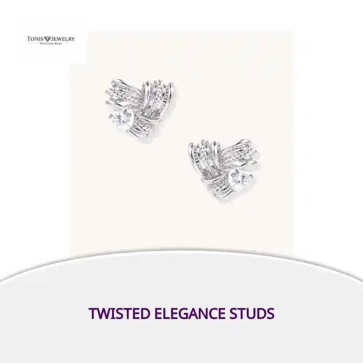 Twisted Elegance Studs by@Outfy