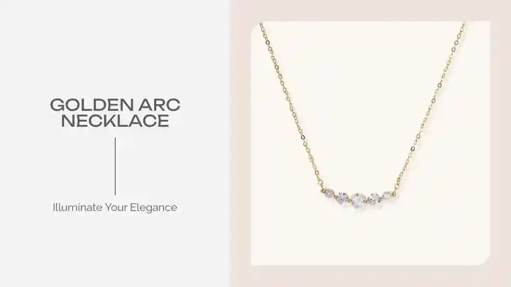 Golden Arc Necklace by@Outfy