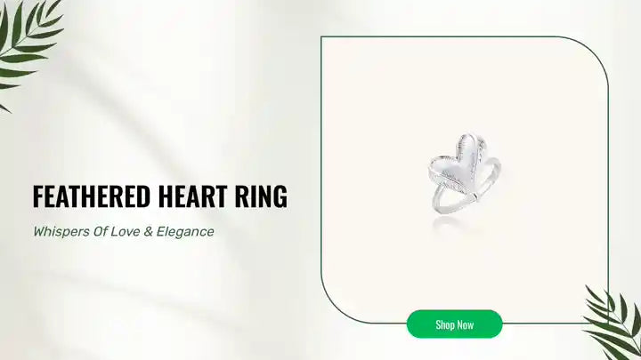 Feathered Heart Ring by@Outfy