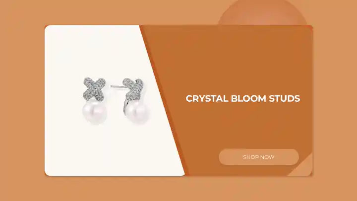 Crystal Bloom Studs by@Outfy