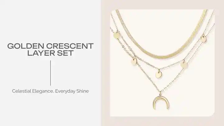 Golden Crescent Layer Set by@Outfy