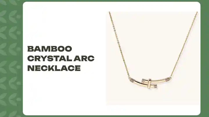 Bamboo Crystal Arc Necklace by@Outfy