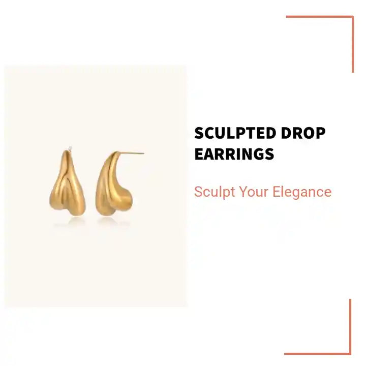 Sculpted Drop Earrings by@Outfy