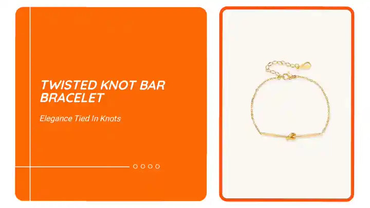 Twisted Knot Bar Bracelet by@Outfy