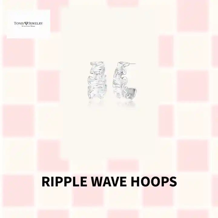 Ripple Wave Hoops by@Outfy