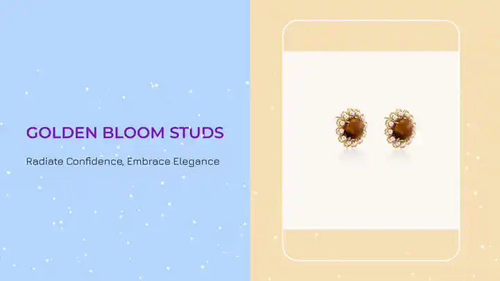 Golden Bloom Studs by@Outfy