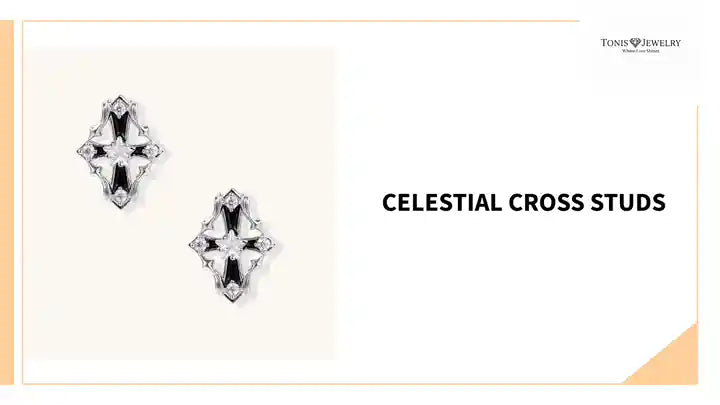 Celestial Cross Studs by@Outfy