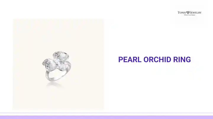 Pearl Orchid Ring by@Outfy