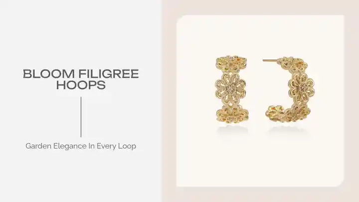 Bloom Filigree Hoops by@Outfy