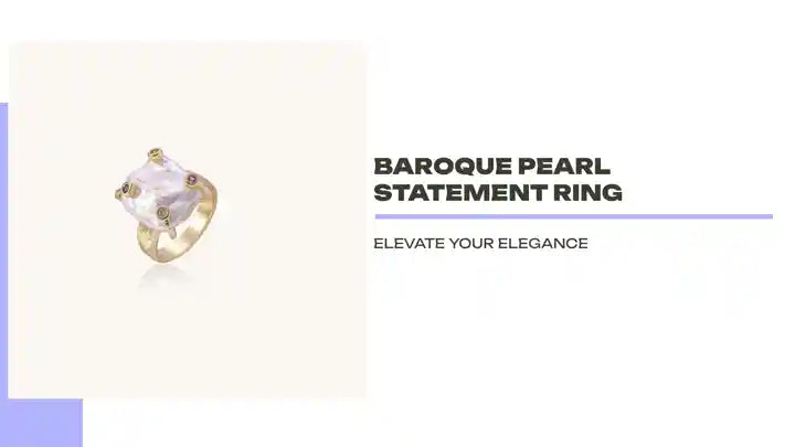 Baroque Pearl Statement Ring by@Outfy