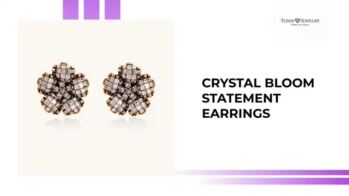 Crystal Bloom Statement Earrings by@Outfy