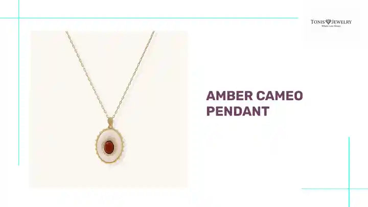 Amber Cameo Pendant by@Outfy