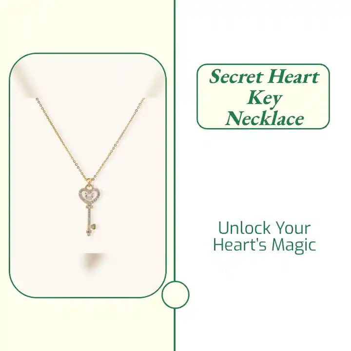 Secret Heart Key Necklace by@Outfy