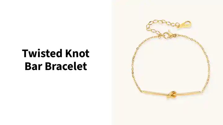 Twisted Knot Bar Bracelet by@Outfy
