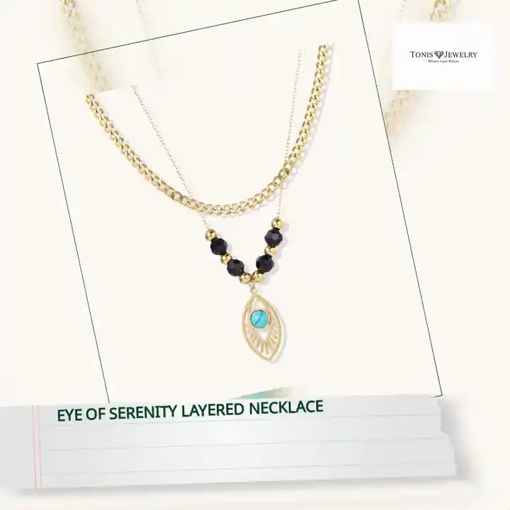 Eye of Serenity Layered Necklace by@Outfy