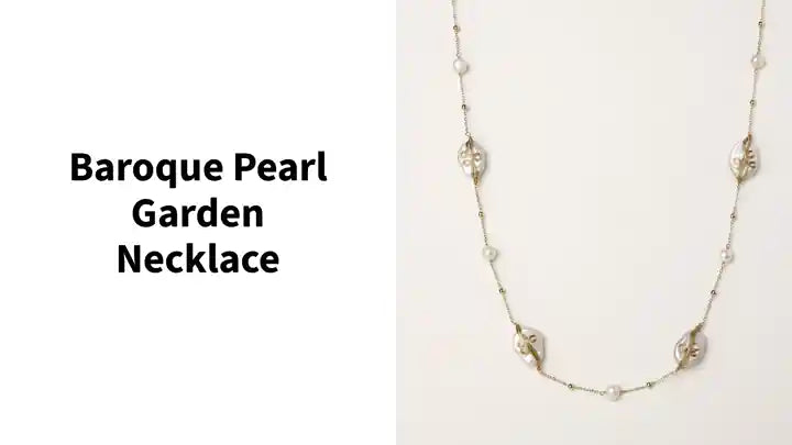 Baroque Pearl Garden Necklace by@Outfy