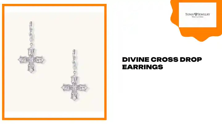 Divine Cross Drop Earrings by@Outfy
