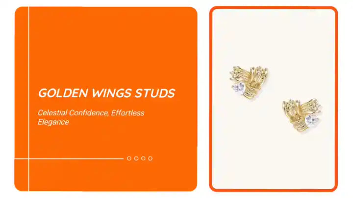 Golden Wings Studs by@Outfy