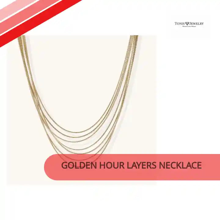 Golden Hour Layers Necklace by@Outfy