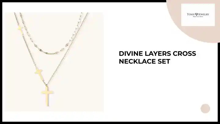 Divine Layers Cross Necklace Set by@Outfy