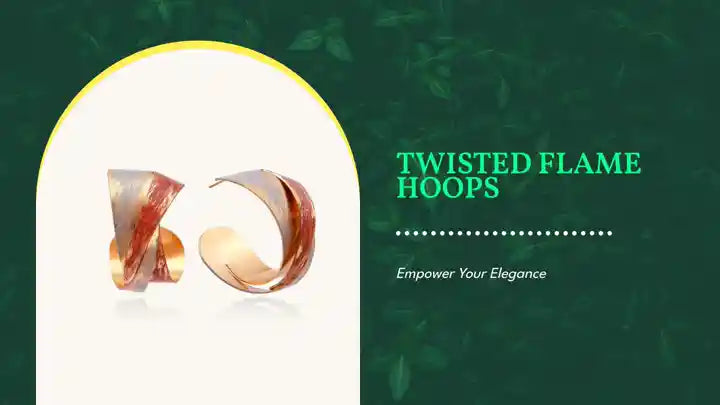 Twisted Flame Hoops by@Outfy