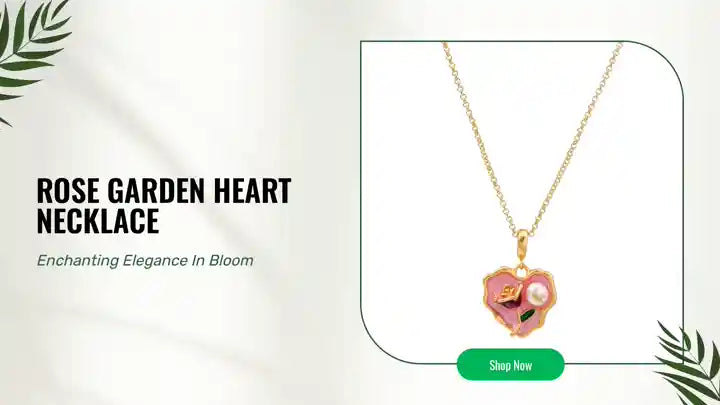 Rose Garden Heart Necklace by@Outfy