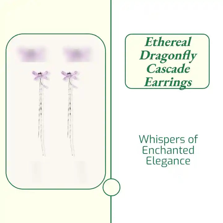 Ethereal Dragonfly Cascade Earrings by@Outfy