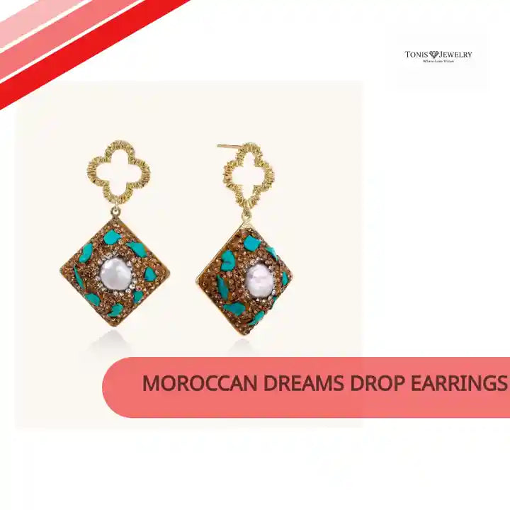 Moroccan Dreams Drop Earrings by@Outfy