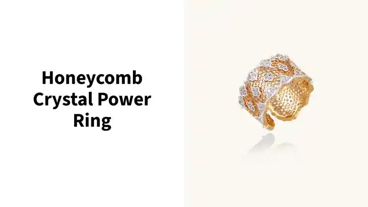 Honeycomb Crystal Power Ring by@Outfy