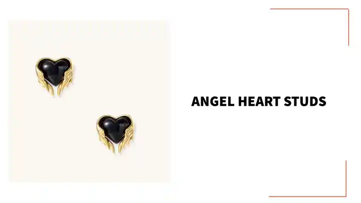 Angel Heart Studs by@Outfy