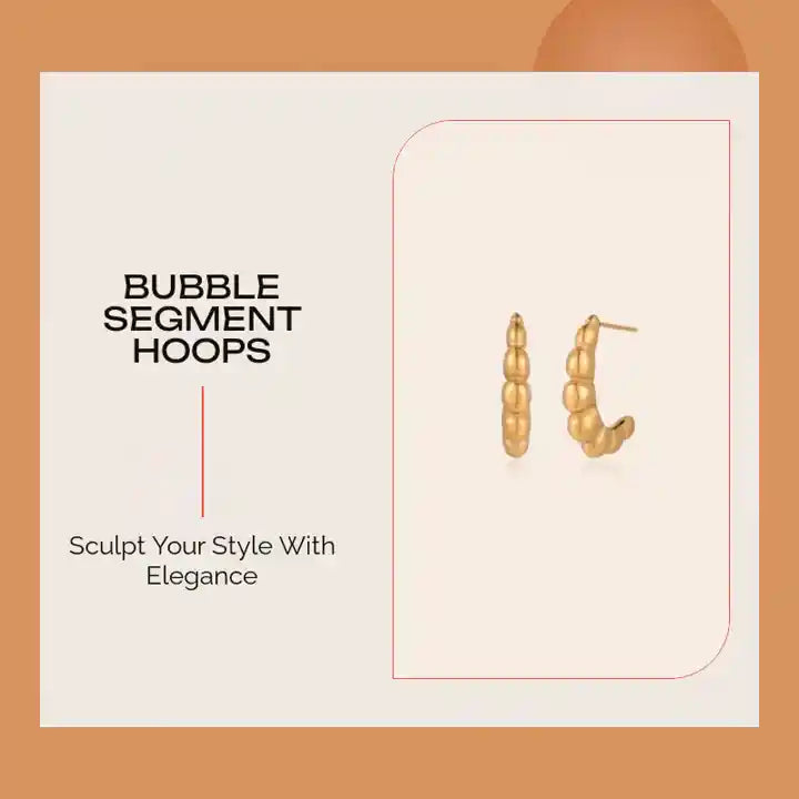 Bubble Segment Hoops by@Outfy