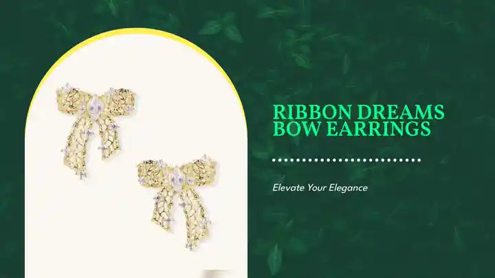 Ribbon Dreams Bow Earrings by@Outfy