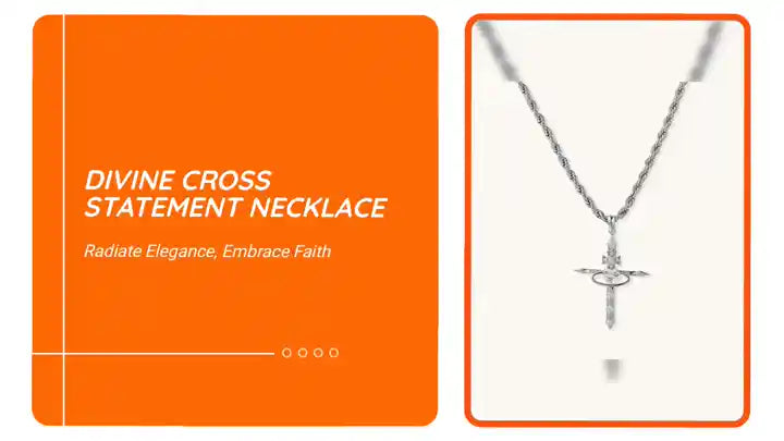 Divine Cross Statement Necklace by@Outfy