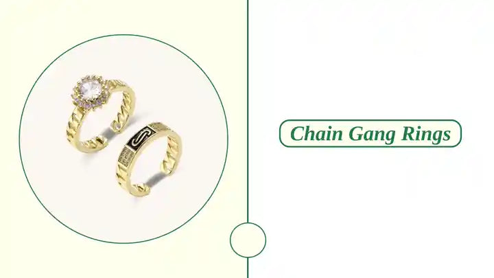 Chain Gang Rings by@Outfy