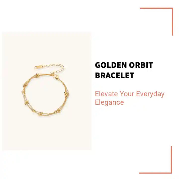 Golden Orbit Bracelet by@Outfy